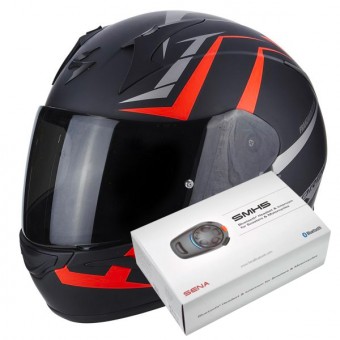 Scorpion Exo 390 Hawk Matt Black Neon Red