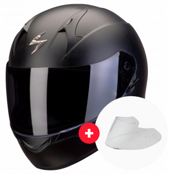 Full Face Scorpion Exo 390 Matt Black + Visor