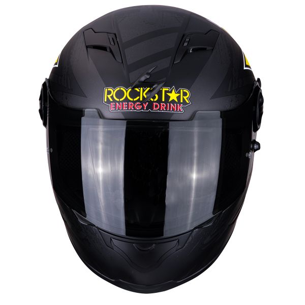Scorpion Exo 490 Rockstar Black Yellow Red + Kit Bluetooth Sena 5S Solo