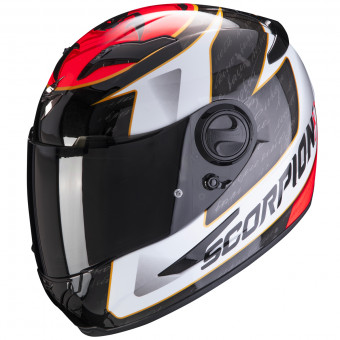 Scorpion Exo 490 Tour White Red + Kit Bluetooth Sena SMH5 Solo