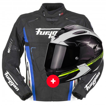 Full Face Scorpion Exo 510 Air Cross Matt Black Neon Yellow + Vortex Black Blue White