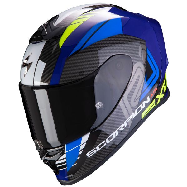 Helmet Scorpion Exo R1 Air Halley Blue Neon Yellow at the best price iCasque