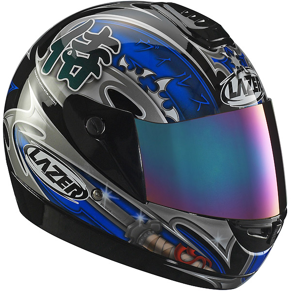 Full Face Lazer LZ6 Katana Black Blue