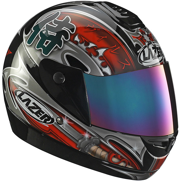 Full Face Lazer LZ6 Katana Black Red