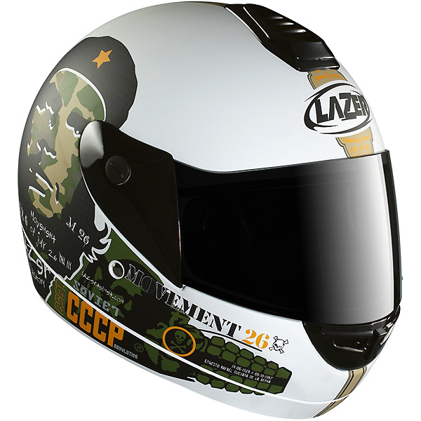 Full Face Lazer LZ6 M26 White Green Brun Mat