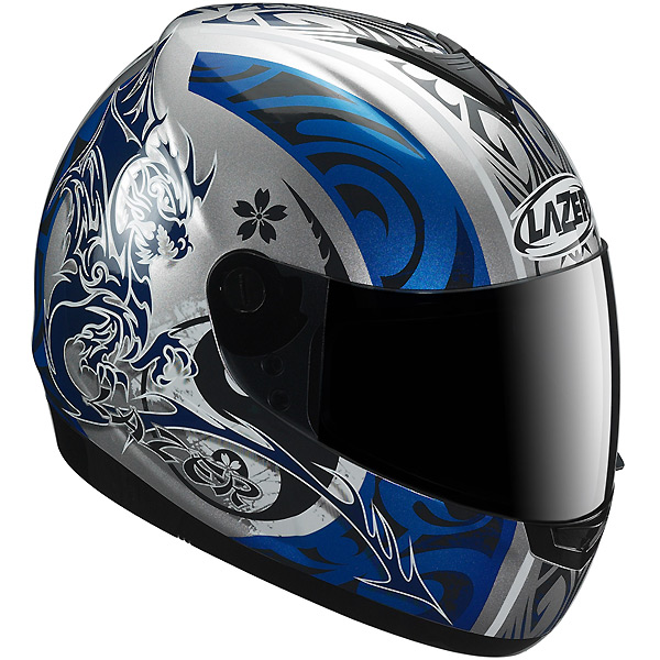 Full Face Lazer Vertigo Aikido Silver Blue