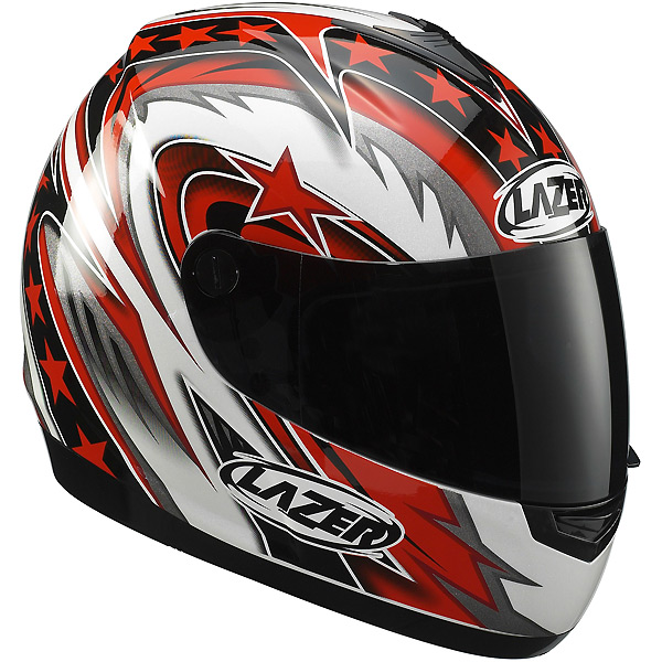 Full Face Lazer Vertigo Flash White / Red