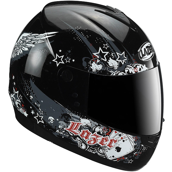 Full Face Lazer Vertigo Stroke Black Grey White