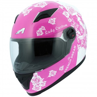 Full Face Astone GT2 Lady Custom White Pink