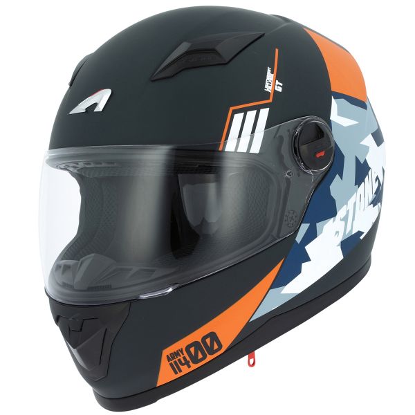 Full Face Astone GT2 Matt Army Black Orange