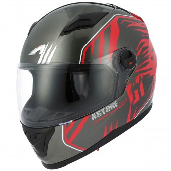 Full Face Astone GT2 Predator Black Red