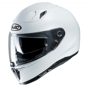 HJC i70 Semi Flat Pearl White + Kit Bluetooth Sena SMH5 Solo