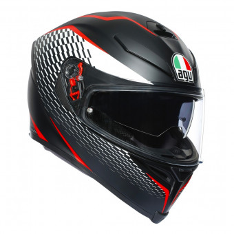 Full Face AGV K-5 S Thunder Matt Black White Red