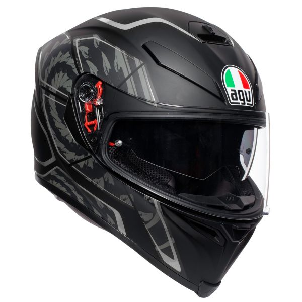 Full Face AGV K-5 S Tornado Black Silver