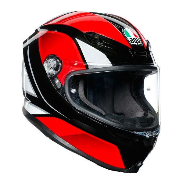 Full Face AGV K-6 Hyphen Black Red White