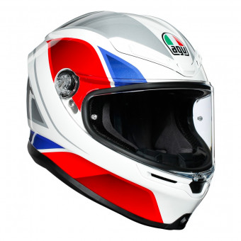 Full Face AGV K-6 Hyphen White Red Blue