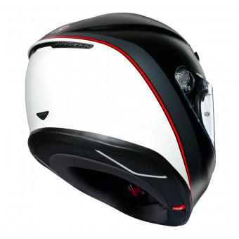 AGV K-6 Minimal Pure Matt Black White Red