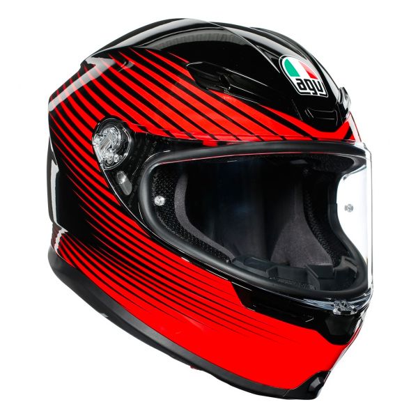 Full Face AGV K-6 Rush Black Red