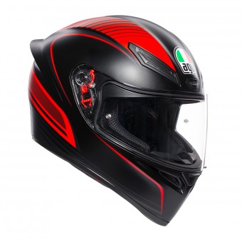 Full Face AGV K1 Warmup Black Matt Red