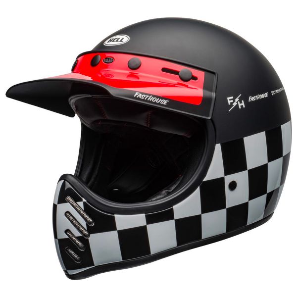 Motocross Bell Moto-3 Fasthouse Checkers Black White Red