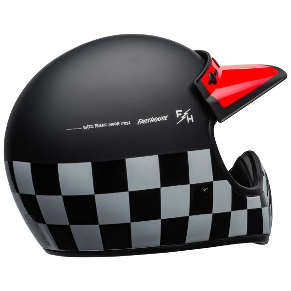 Bell Moto-3 Fasthouse Checkers Black White Red