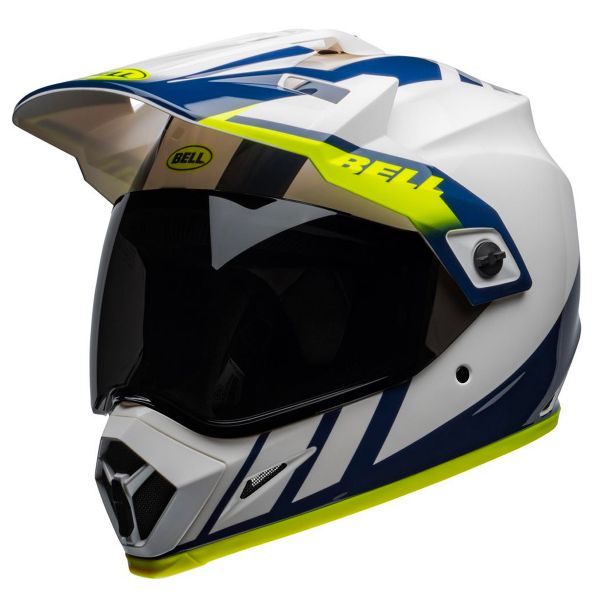 Motocross Bell MX-9 Adventure Mips Dash White Blue Hi-Viz Motocross Bell MX-9 Adventure Mips Dash White Blue Hi-Viz