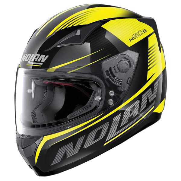 Full Face Nolan N60 5 Motrico Glossy Black Yellow 45