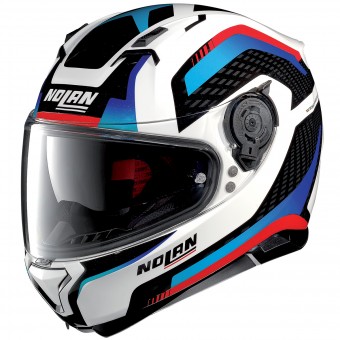 Casque Full Face Nolan N87 Arkad N-Com White Red Blue 40 Casque Full Face Nolan N87 Arkad N-Com White Red Blue 40
