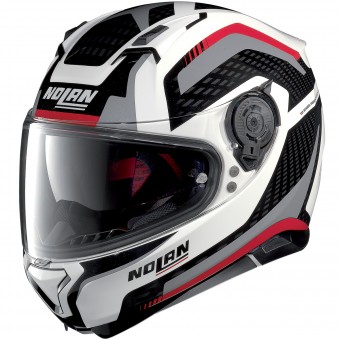 Casque Full Face Nolan N87 Arkad N-Com White Red Grey 43 Casque Full Face Nolan N87 Arkad N-Com White Red Grey 43