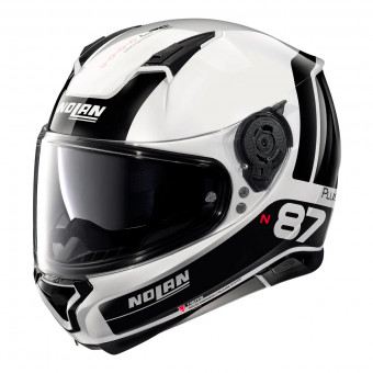 Casque Full Face Nolan N87 Plus Distinctive N-Com Metal White 22 Casque Full Face Nolan N87 Plus Distinctive N-Com Metal White 22