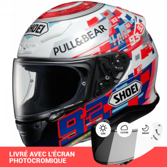 Full Face Shoei NXR Marquez Power Up TC1 + Photocromic Visor