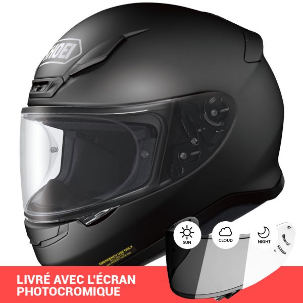 Full Face Shoei NXR Mat Black + Photocromic Visor Full Face Shoei NXR Mat Black + Photocromic Visor