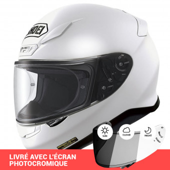 Full Face Shoei NXR White + Photocromic Visor