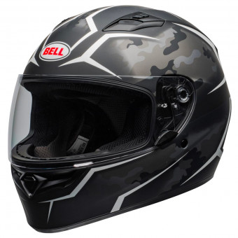 Full Face Bell Qualifier Stealth Camo Matte Black White
