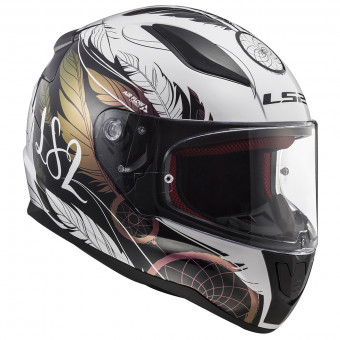 Full Face LS2 Rapid Boho White Black Pink FF353
