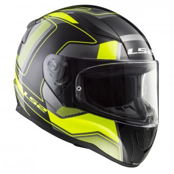 Full Face LS2 Rapid Carrera Matt Black H-V Yellow FF353