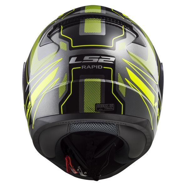 LS2 Rapid Carrera Matt Black H-V Yellow FF353
