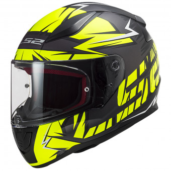 Full Face LS2 Rapid Cromo Matt Black H-V Yellow FF353