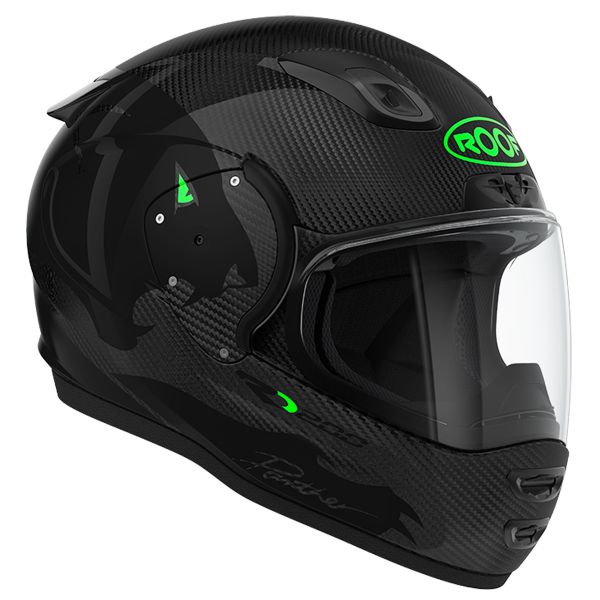 Full Face Roof RO200 Carbon Panther Black Green Neon