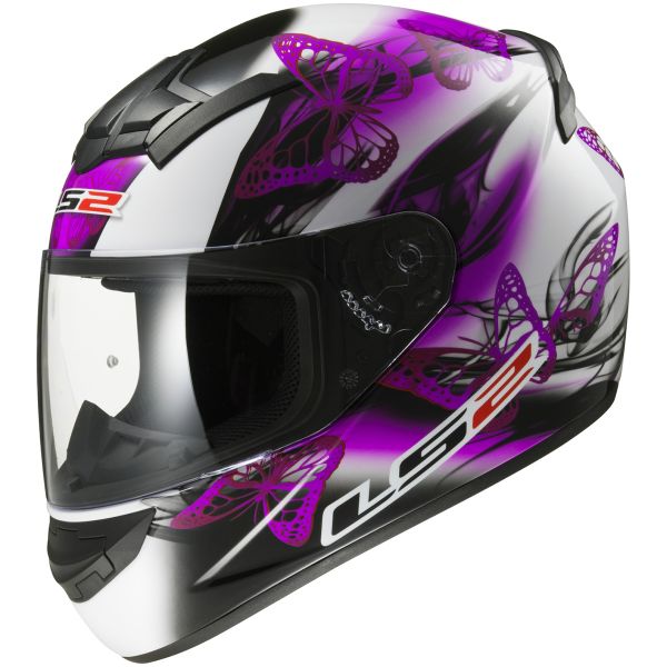 Full Face LS2 Rookie Flutter White Purple FF352