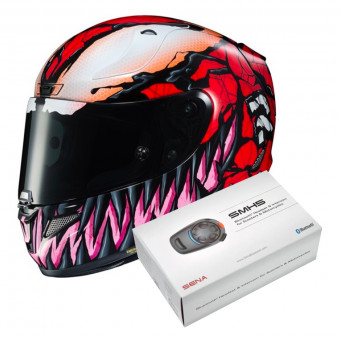 Full Face HJC RPHA 11 Carnage Marvel MC1 + Kit Bluetooth Sena SMH5