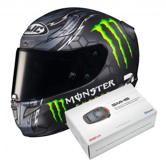 Full Face HJC RPHA 11 Crutchlow Replica Black MC5SF + Kit Bluetooth Sena SMH5