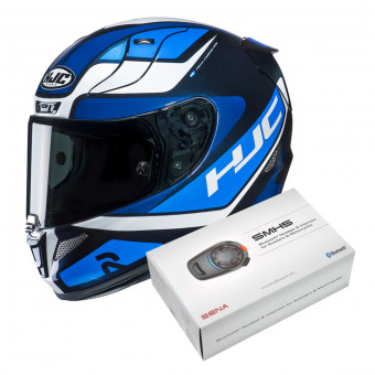 Full Face HJC RPHA 11 Scona MC2 + Kit Bluetooth Sena SMH5