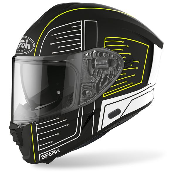 Full Face Airoh Spark Cyrcuit Black Matt