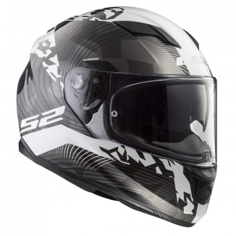 Full Face LS2 Stream Evo Hype Black White Titanium FF320