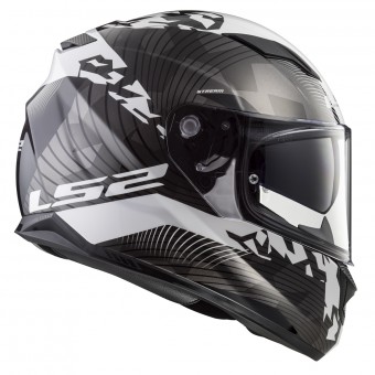 LS2 Stream Evo Hype Black White Titanium FF320