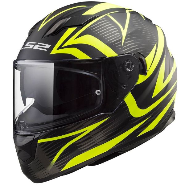 Full Face LS2 Stream Evo Jink Matt Black H-V Yellow FF320