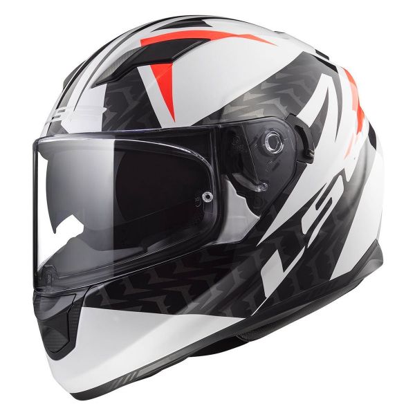 Full Face LS2 Stream Evo Stream Commander White Black Red FF320