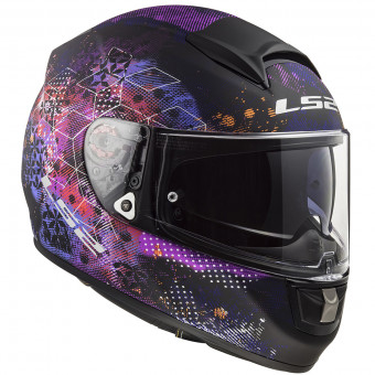 Full Face LS2 Vector Cosmos Matt Black Pink FF397