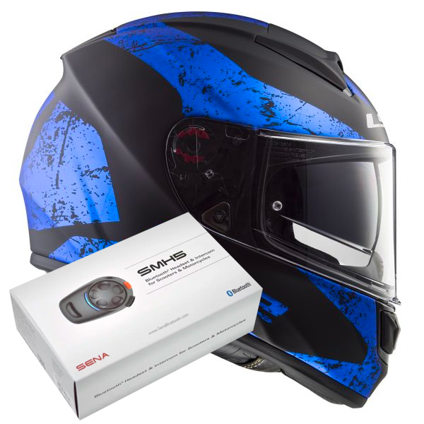 Full Face LS2 Vector Sign Matt Black Blue FF397